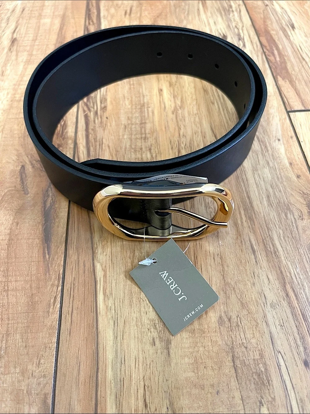 NWT J.Crew Oval Buckle Belt in Italian Leather - Picture 6 of 9